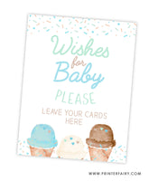 Ice Cream Baby Shower Wishes for Baby